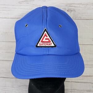 Vintage Gateway Trucker Style Full Foam Snapback Hat Cap Blue Avon Sportswear